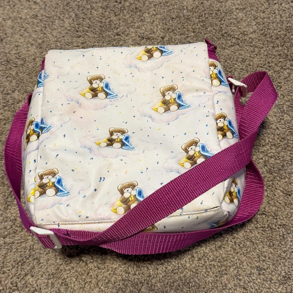 Vintage Ross 90s Teddy Bear Insulated Diaper Bag Kids Cooler Strap 1996